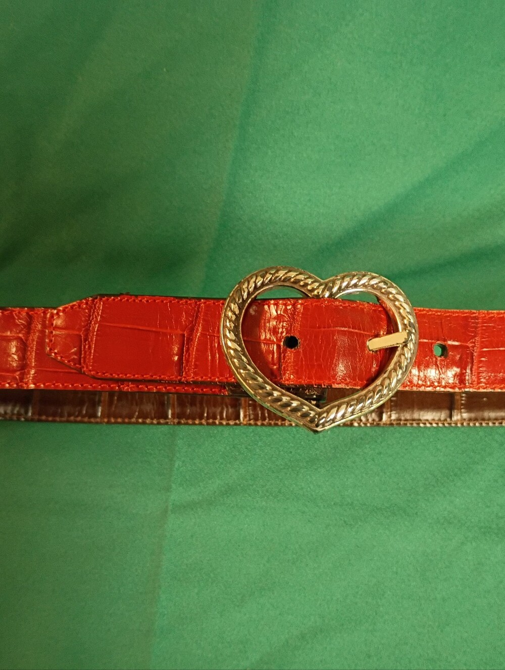 ❤️WOMENS BRIGHTON B40028 Reversible Red Brown Croc Belt Sz Medium 30